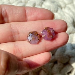 Melissa Joy Manning lavender sapphire 14k earrings